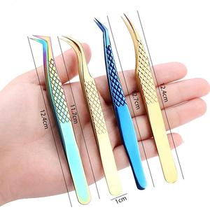 Pince à épiler de greffe de faux cils en acier inoxydable de précision Meilleures extensions classiques Pince à cils avec type de pointe pointue - Product Image 2