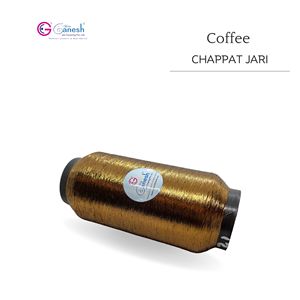 Bordado de alta tenacidad 150D Jari tipo MS Jari de poliéster con Lurex S y tipo ST café metálico Chappat 150D hilo metálico - Product Image 3