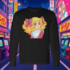 T-Shirt a Maniche Lunghe Stile Retrò Giapponese Anni '80 Anime Manga Collezione Candy Candy - Magliette Promozionali - Product Image 3