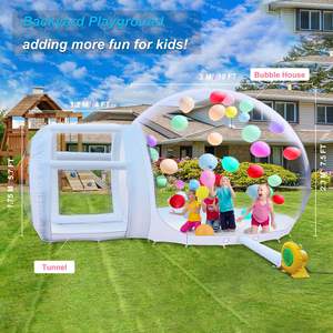 Tienda de campaña de PVC inflable transparente con soplador, casa de burbujas, cúpula inflable, bombas de aire eléctricas para acampar familiar - Product Image 3