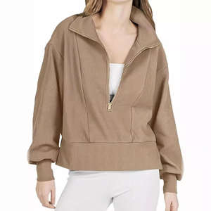 Sudadera de Invierno con Cuello Alto y Media Cremallera para Mujer, Ropa Deportiva Modal para Yoga, Gimnasio y Actividades al Aire Libre, Sudadera Personalizada con Bordado - Product Image 5