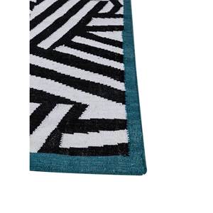 Alfombras de Lana Tejidas Planas Alhambra en Gris y Negro, Kilim Hecho a Mano con Rayas Geométricas Rectangulares para Sala de Estar, Pasillo - ADWP-13054 - Product Image 4