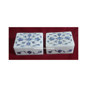 Beautiful Handmade Natural Stone Mother of Pearle Work Inlay Box for Gifting Purpose Jewelry Box Indian Art Work Marble Inlay - Product Image 1