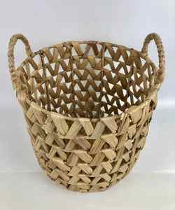 Cesta de almacenamiento de jacinto de agua personalizada de alta calidad Mango hecho a mano ecológico para el hogar para almacenamiento de alta estética - Product Image 3