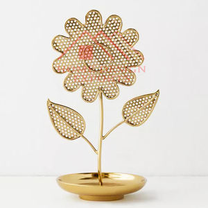 Soporte de joyería acabado oro y plata girasol metal para exhibir oro y joyería artificial - Product Image 4