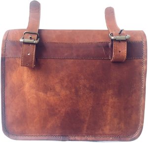 Sacoche Sacoche Sacoche en Cuir Véritable pour Moto, Sacoche en Cuir Marron, Guidon, Sissy bar, Voyage, 2X - Product Image 4