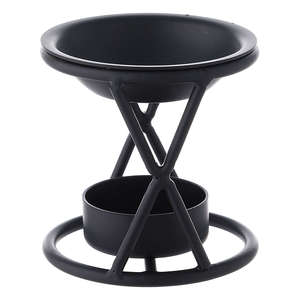 Quemador de incienso con acabado negro y base de madera de hierro de metal de forma cuadrada de diseño moderno al por mayor a los mejores precios, fragancia Oud 4 Chruchs - Product Image 4