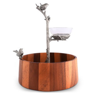 Bol rond de nidification d'oiseaux en bois moderne en laiton AK bol à fruits de haute qualité pour accessoires de cuisine/vaisselle - Product Image 1