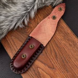 2025 Venta caliente cuero de grano rico piel de serpiente vaina fábrica OEM bolsa personalizable para cuchillos plegables muestra gratis tendencia - Product Image 5