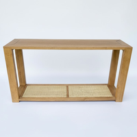 Table console moderne 60 pouces en chêne, meubles de salle à manger et de salon, bois durable et écologique, OEM ODM