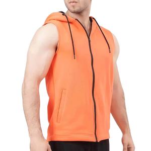 Haut de sport sans manches pour homme, coupe musclée, à capuche, pour l'entraînement, style décontracté urbain - Product Image 1