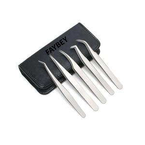 Pinzas de extensión de buena calidad para pestañas de alta calidad, 2 uds., Punta faybey y pinzas de extensión de pestañas puntiagudas personalizadas - Product Image 4