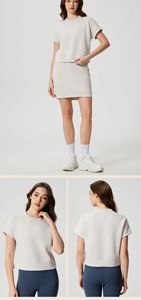 Hauts courts solides grande taille pour femmes T-shirts décontractés sportifs à manches courtes pour la saison d'automne - Product Image 3