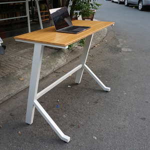 BFSTB006-StaBamboo Bureau debout au design minimaliste moderne 120x60cm avec pieds en Y, assemblage requis, pour mobilier de bureau et chambre - Product Image 3