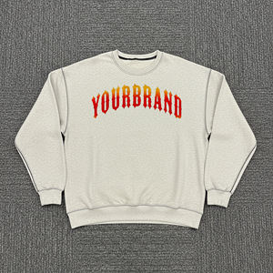 Sweat-shirts et pulls à capuche de qualité supérieure 100% coton 400 GSM lourds à col rond Style hip-hop Sweat-shirt surdimensionné pour hommes - Product Image 2