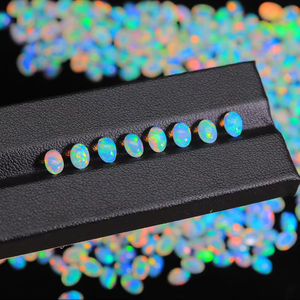 Atractiva Gema de Ópalo Etíope - Ópalos de Forma Ovalada de 9x7 mm - Cabujón de Ópalo Etíope Welo Galaxy Fire para Joyería - Product Image 1