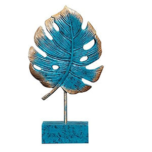Home Decor Accessories Iron Golden Ginkgo <b>Leaves</b> on Wood Stand Model Sculpture for Living Room Cabinet Decorations - Product Image 6