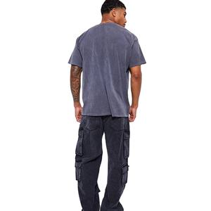 กางเกงยีนส์ผู้ชายทรงหลวมแบบสวมใส่สบาย ดีไซน์ใหม่ หลายกระเป๋า ผ้าฝ้ายยืด ซักย้อมสีแบบแอซิดวอช เนื้อผ้าระบายอากาศได้ดี - Product Image 5