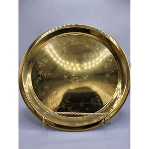 ถาดเสิร์ฟพร้อมโลหะทองเหลือง2ชั้นขัดเงาสีทองสำหรับใช้ในบ้านโรงแรมย้อนยุคเพื่อให้ได้ในราคาที่ดีที่สุด - Product Image 3