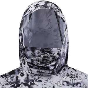 Chemise de pêche à capuche camouflage pour homme avec masque facial, protection anti-UV UPF 50, pull à manches longues - Product Image 3