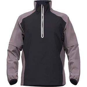 Veste courte hommes imperméable demi-fermeture éclair sport formation veste à capuche en plein air coupe-vent vestes pour hommes - Product Image 4
