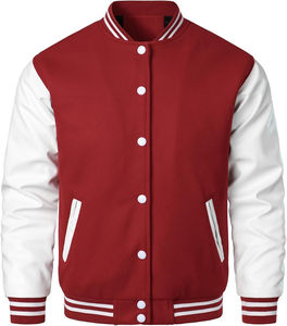 Chaqueta Varsity a la moda para hombre, con diseño de patchwork, transpirable, duradera, precio al por mayor, más vendida, recién llegada. - Product Image 5