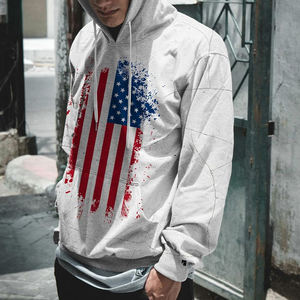 Sudadera con capucha estampada de algodón suave para hombre Ajuste cómodo y estilo de calle de moda - Product Image 5