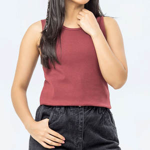 Camiseta sin mangas con logotipo personalizado de talla de EE. UU./UE, camiseta sin mangas de ajuste cómodo de verano, ropa deportiva, camiseta sin mangas de Yoga para entrenamiento para mujer - Product Image 5