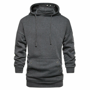 Winter Men's Custom Hoodies 100% Cotton Plain Dyed High Quality Eco-Friendly Wholesale - Product Image 3