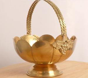 Bol en laiton de style vintage-Construction en laiton pur à 100%-Bols de mariage durables faits à la main-Personnalisable pour le vrac international - Product Image 3