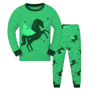 Venta caliente Unisex niños impreso Jersey algodón Pijama conjuntos Casual secado rápido transpirable para el hogar desgaste otoño personalizable - Product Image 2