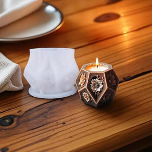 Dumo Bougie <span class=keywords><strong>colonne</strong></span> de fleurs de roses Moule en silicone pour bougies d'aromathérapie faites à la main Décoration de fête de mariage <span class=keywords><strong>et</strong></span> cadeaux pour la maison - Product Image 5