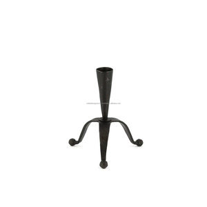 Bougeoirs en fer forgé trileg 2 pièces vintage accessoires en métal forgé à la main pour la décoration de la maison pour les cadeaux de noël - Product Image 2