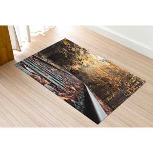 Tapis imprimé paysage d'automne : Doux, antidérapant, style ferme, pour bureau, avec poils doux - Product Image 5