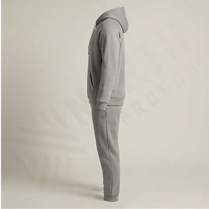 Conjunto Deportivo Personalizado de 2 Piezas para Hombre, 100% Algodón, Invierno, Color Sólido, Ropa Deportiva, Estilo Jogger, Contraste, Adultos, Sostenible, Casual, Secado Rápido, con Capucha, para Gimnasio - Product Image 3