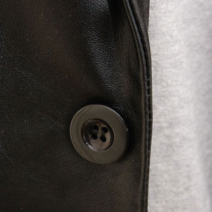 Chaqueta de bombardero de cuero genuino de tamaño regular de moda de calle principal de los hombres de servicios OEM/ropa de invierno única cuello redondo transpirable - Product Image 4