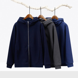 Fournisseur d'usine, sweat-shirts à capuche zippés de haute qualité personnalisés, doublés en polaire 400g, sweat-shirts lourds - Product Image 5