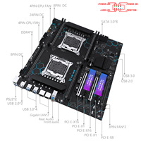Carte mère MACHINIST X99 MD8 à double processeur, prix d'usine, LGA2011, 3 DDR4, 8 emplacements, 256 Go de RAM, chipset C612, serveur