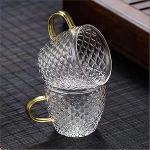 Promotion Gift Heat-Resistant Glass Water Cup Tea Cups with Customizable Handle & Pattern Ideal for Daily Use
