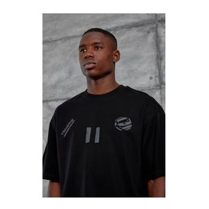 เสื้อคอตตอน100% ถักทรงโอเวอร์ไซส์สำหรับผู้ชาย, เสื้อระบายอากาศได้เสื้อผ้าแนวสตรีทพิมพ์ลายเสื้อผ้าฟิตเนสโลโก้ยาวไซส์ใหญ่พิเศษ - Product Image 2