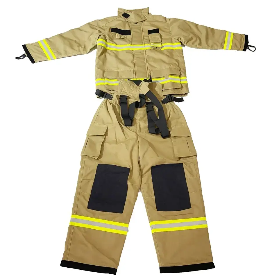 Itfaiyeci takım yangın itfaiyeci yüksek sıcaklık direnci yapısal yangın söndürme takım için dayanıklı giyim
