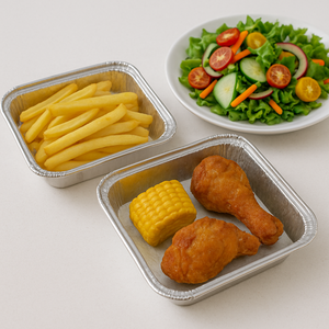 Viet Nam, venta al por mayor, sartenes cuadradas de papel de aluminio de 1750ml, recipientes de panadería de papel de aluminio con tapa - Product Image 2