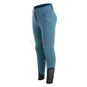 Leggings d'équitation pour femmes avec genouillères et grip intégral, jodhpurs et culottes d'équitation, imperméables, coupe-vent, en spandex/polyester - Product Image 6