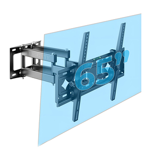 Supporto TV Moderno Inclinabile 25-65 Pollici, Stand LCD in Acciaio Girevole, Capacità di Carico 30 kg, per Soggiorno, Staffa Piatta Inclusa - Product Image 5