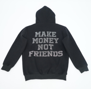 เสื้อฮู้ดมีซิปสำหรับผู้ชายเสื้อฮู้ดแบบสวมหัวมีซิปรูดขึ้นพิมพ์3D พัฟแบบกำหนดเอง - Product Image 5