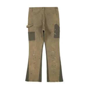 Haute qualité hommes solide taille haute cordon cloche bas pantalon évasé pantalons décontractés pantalons de survêtement étiquette personnalisée et étiquette hommes - Product Image 5