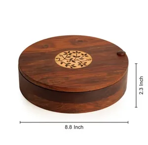 High Quality Wood Floral Burnt Kitchen Decorative <b>Masala</b> <b>Box</b> for Serving Made in Vietnam Eid Muslim Holidays Available Wholesale - Product Image 4