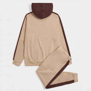 ชุดวอร์มผ้าฝ้ายของผู้ชายชุดเสื้อผ้า2ชิ้นมีฮู้ดและกางเกงขายาวชุดวิ่งชุดออกกำลังกายและจ๊อกกิ้งแบบลำลอง - Product Image 5