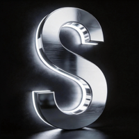 Letras con Iluminación LED de Perfil Delgado, Resistentes al Agua IP65, para Oficina, Hogar y Entrada de Tienda, Publicidad