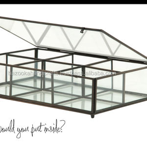 Caja de Vidrio Grande, Caja de Almacenamiento, Caja de Exhibición, Joyero y Organizador de Mesa para el Hogar y Hoteles - Product Image 1